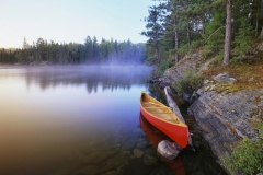 Canoe on Pinetree Lake, Algonquin Provincial Park